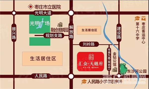 汇众天樾府交通图