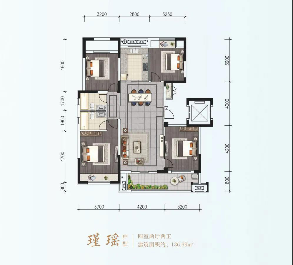 瑾瑶 4室2厅1厨2卫