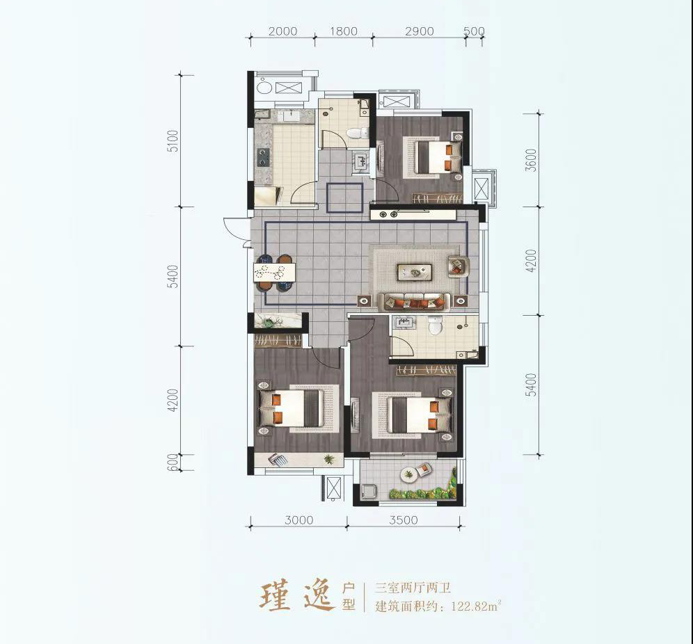 瑾逸 3室2厅1厨2卫